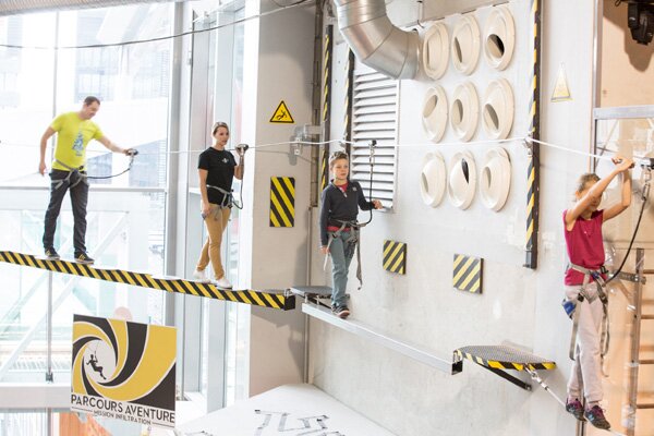 parcours aventure escalade lyon confluence